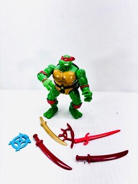 TMNT Coil Force Teenage Mutant Ninja Turtle Recoilin Raphael Figure Weapon Lot